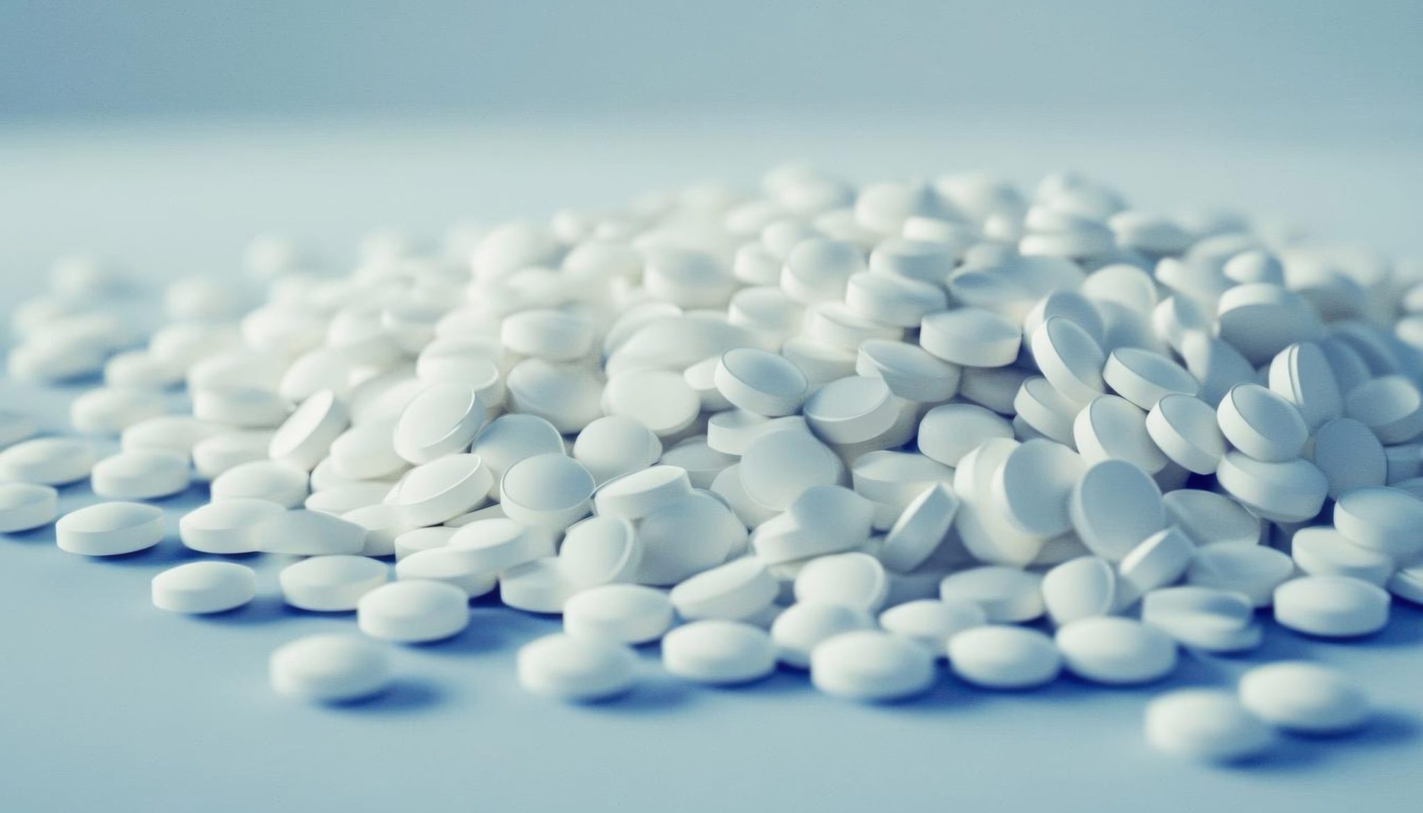 Medical Tablets: A Close-Up View of White Pills, Pharmaceutical Science Concept