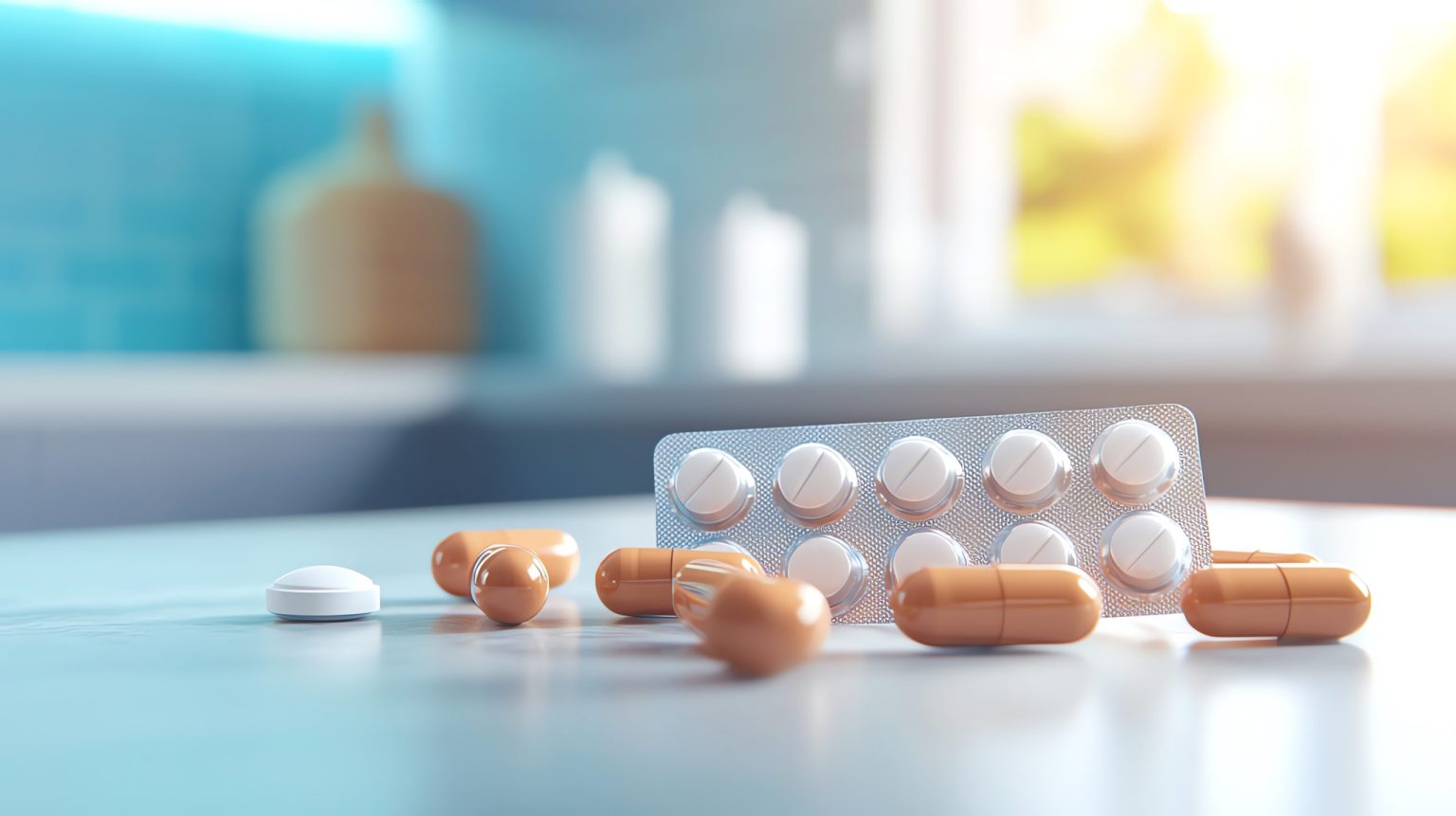 pills-scattered-table-some-still-blister-pack-blurred-kitchen-background-adds-context
